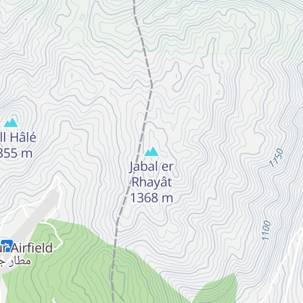 Map of Jabal er Rhayât