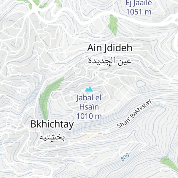 Map of Jabal el Hsaïn