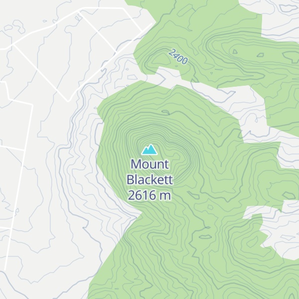 Map of Mount Blackett