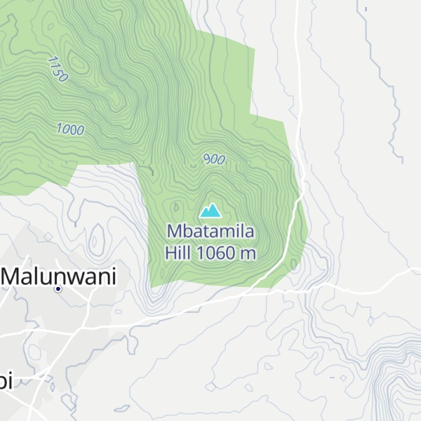 Map of Mbatamila Hill