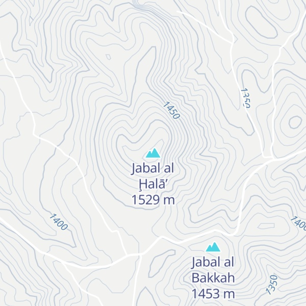 Map of Jabal al Ḩalā’