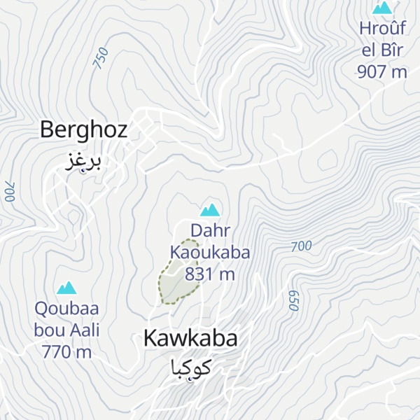 Map of Dahr Kaoukaba