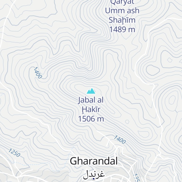 Map of Jabal al Ḩakīr