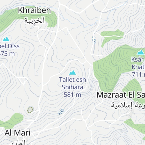 Map of Tallet esh Shihara