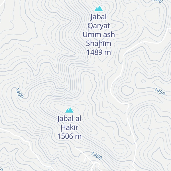 Map of Jebel al Hikir