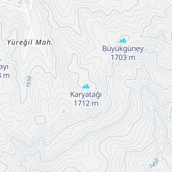 Map of Karyatağı