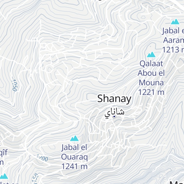 Map of Jabal er Rsaïf