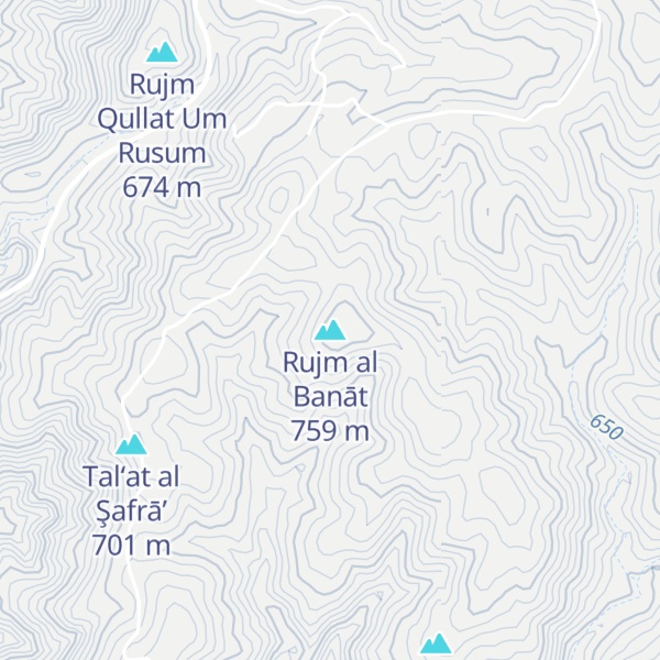 Map of Rujm al Banāt