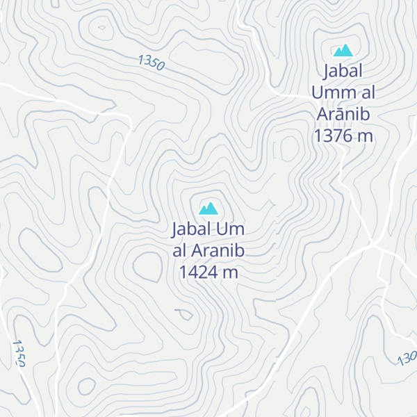 Map of Jabal Um al Aranib