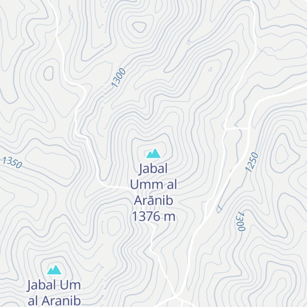 Map of Jabal Umm al Arānib