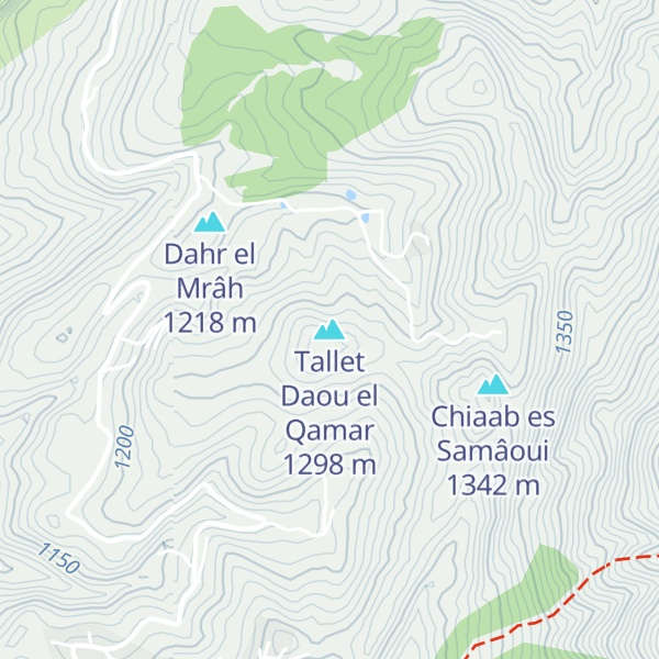 Map of Tallet Daou el Qamar