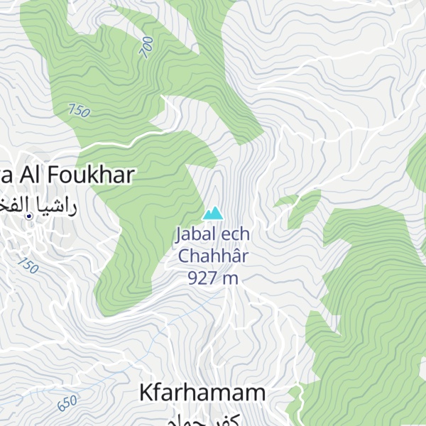 Map of Jabal ech Chahhâr