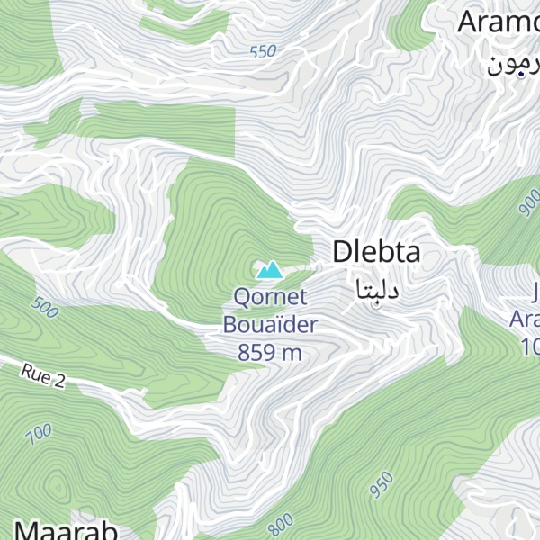 Map of Qornet Bouaïder