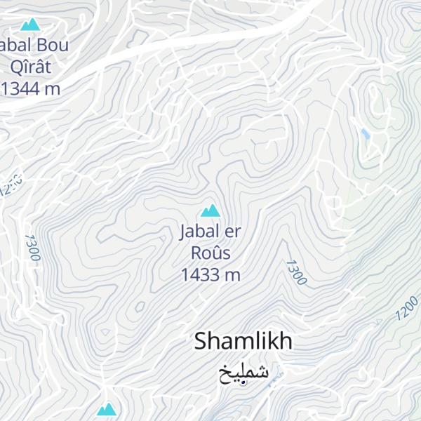 Map of Jabal er Roûs