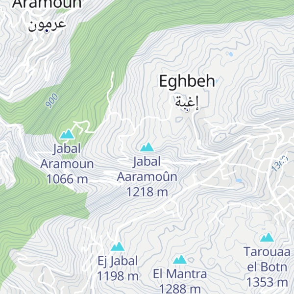 Map of Jabal Aaramoûn