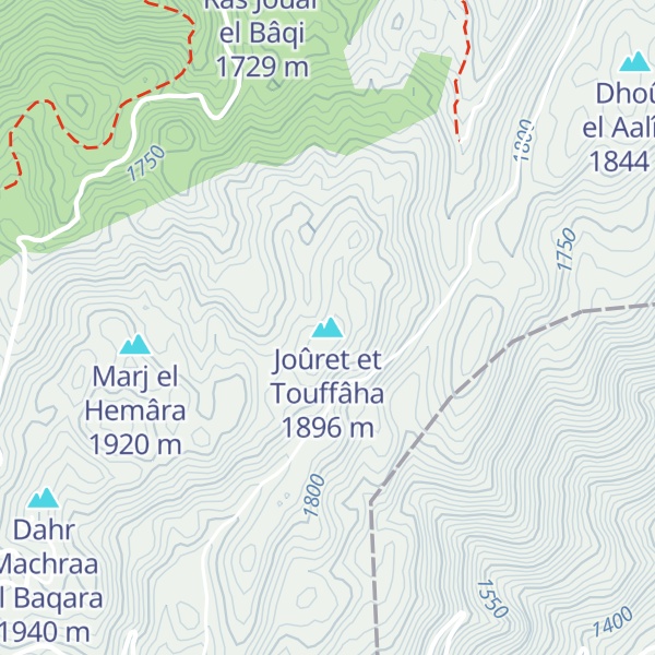 Map of Joûret et Touffâha