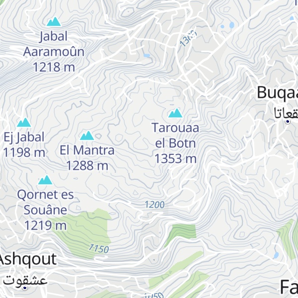 Map of Qornet el Baïda