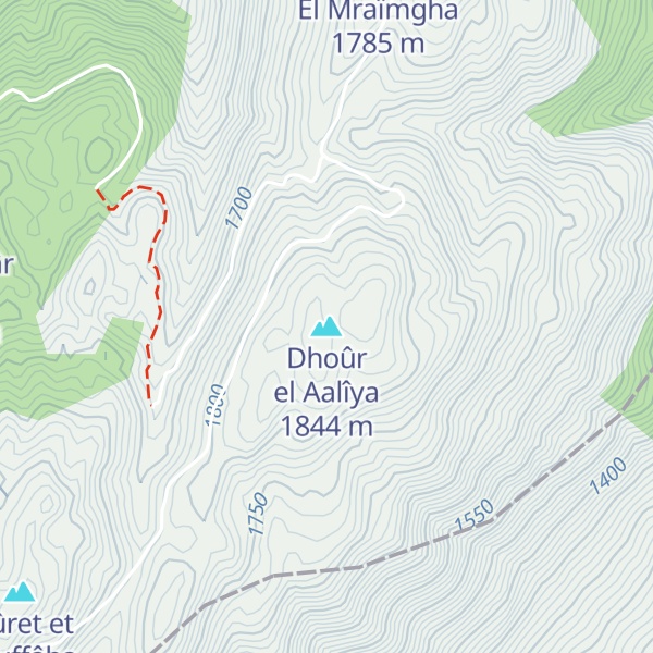 Map of Dhoûr el Aalîya