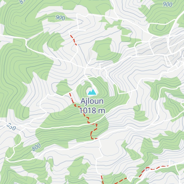 Map of Ajloun