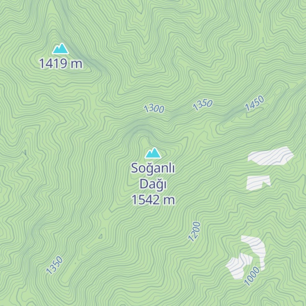 Map of Soğanlı Dağı