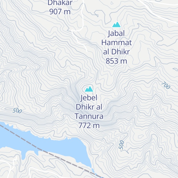 Map of Jebel Dhikr al Tannura