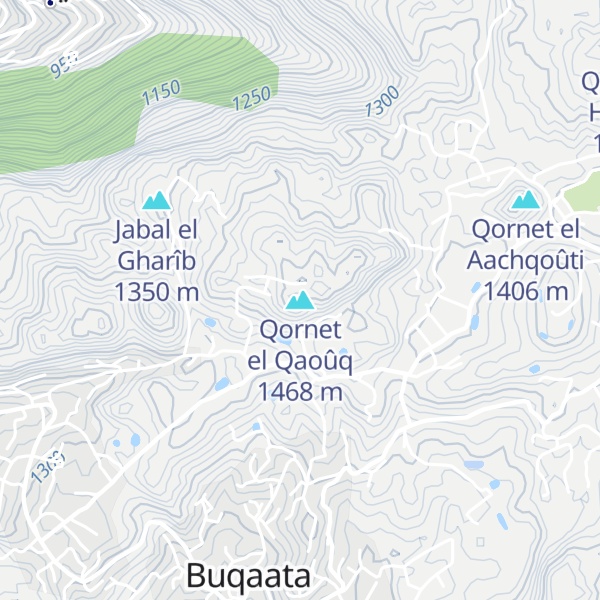 Map of Qornet el Qaoûq
