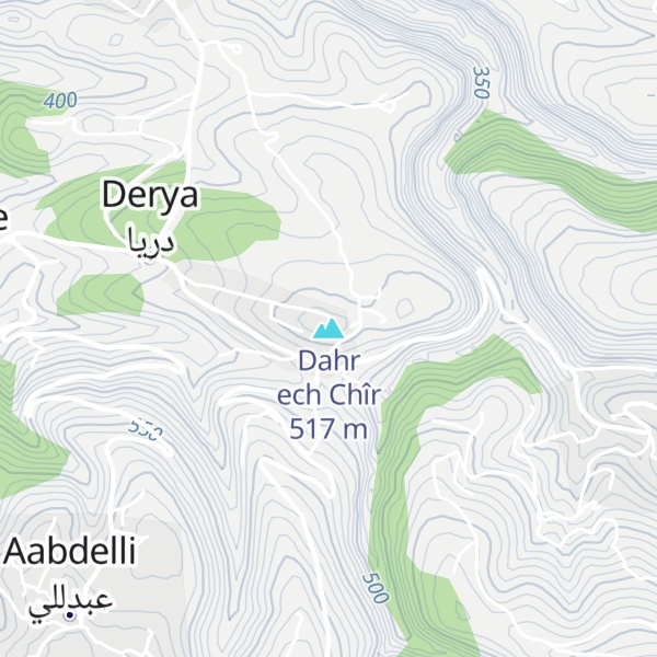 Map of Dahr ech Chîr