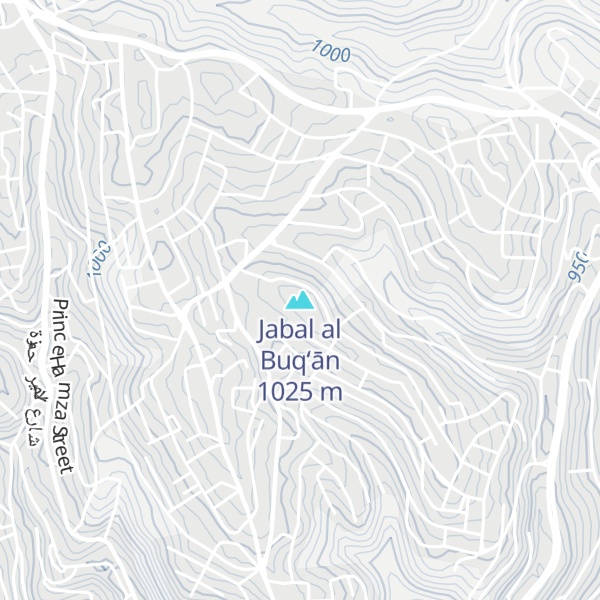 Map of Jabal al Buq‘ān