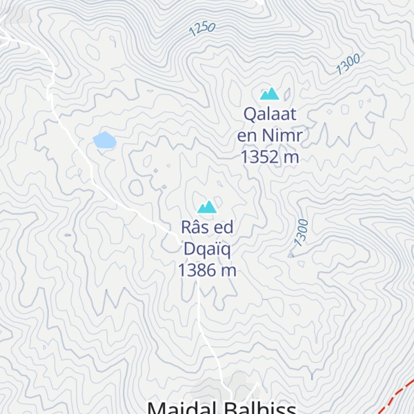 Map of Râs ed Dqaïq