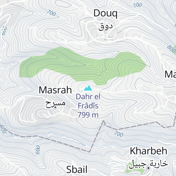 Map of Dahr el Frâdîs