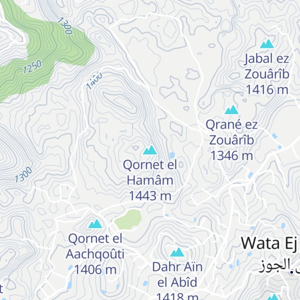 Map of Qornet el Hamâm