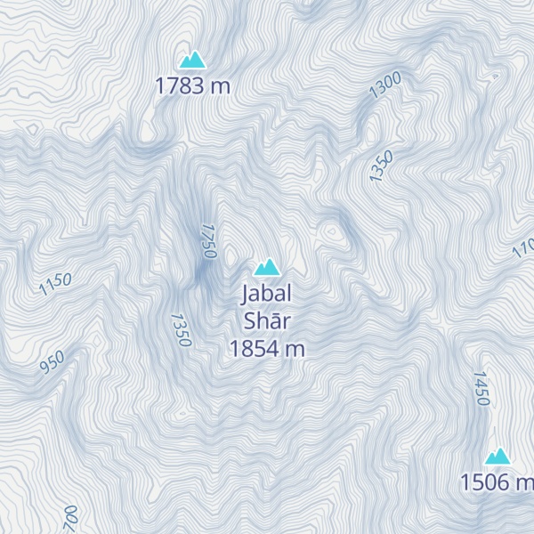 Map of Jabal Shār