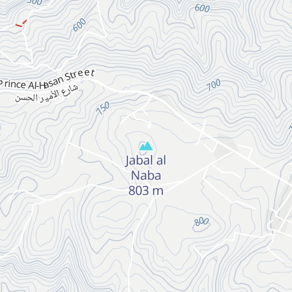 Map of Jabal al Naba