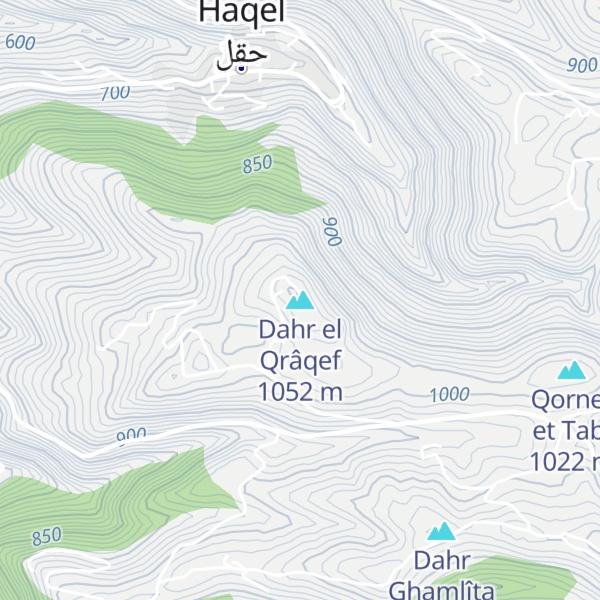 Map of Dahr el Qrâqef