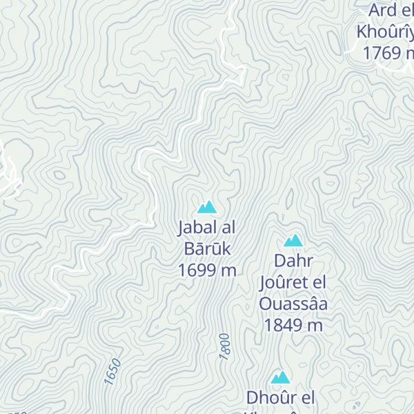 Map of Jabal al Bārūk