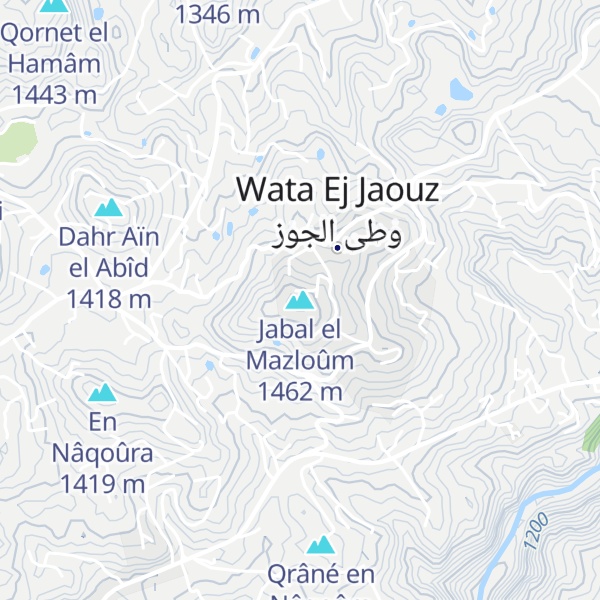 Map of Jabal el Mazloûm