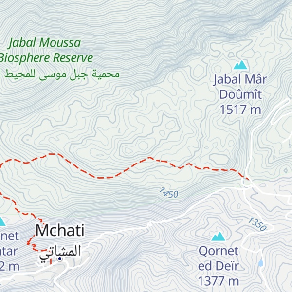 Map of Qrâné el Aakch
