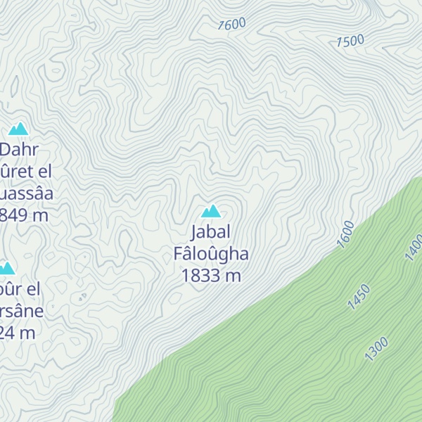 Map of Jabal Fâloûgha