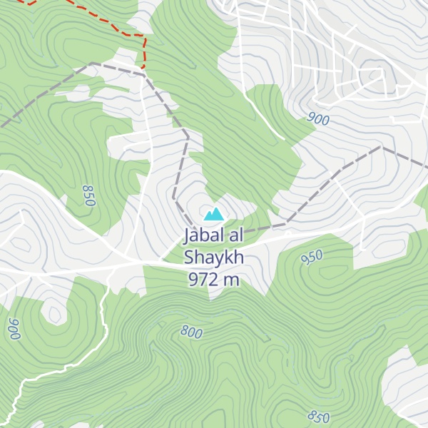 Map of Jabal al Shaykh
