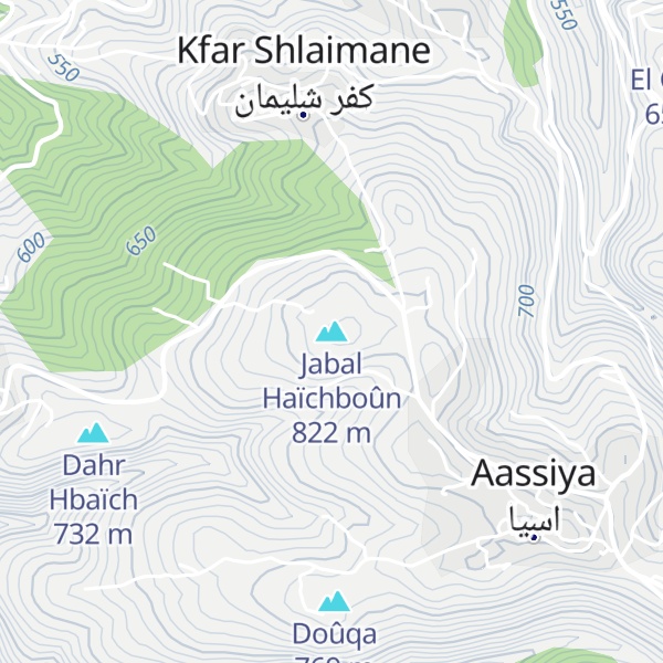 Map of Jabal Haïchboûn