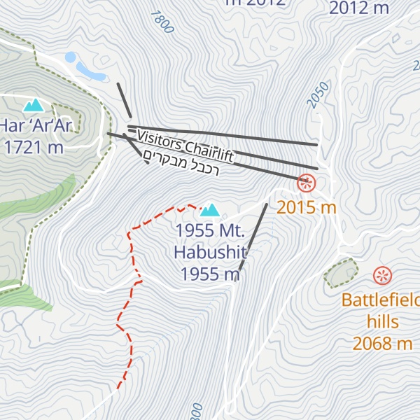Map of 1955 Mt. Habushit