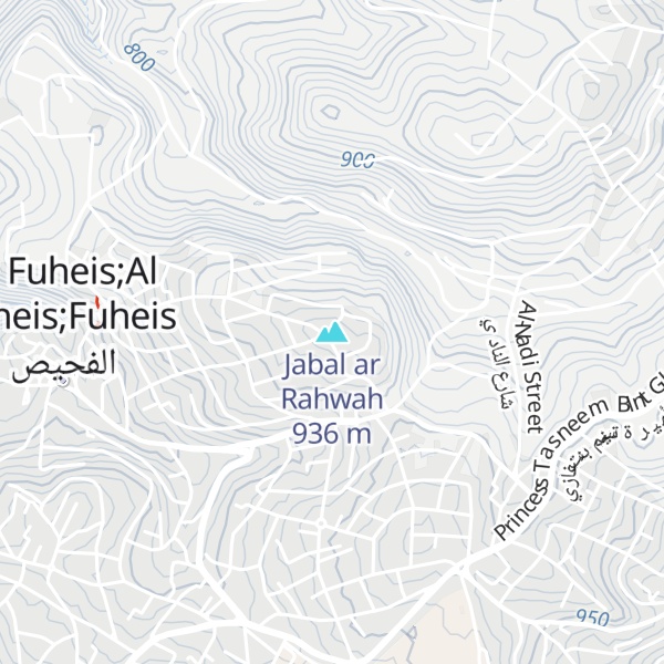 Map of Jabal ar Rahwah
