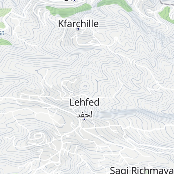 Map of Dhoûr Lehfed