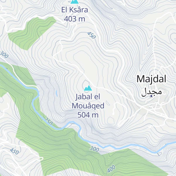 Map of Jabal el Mouâqed