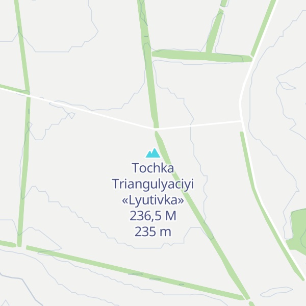 Map of Tochka Triangulyaciyi «Lyutivka» 236,5 M