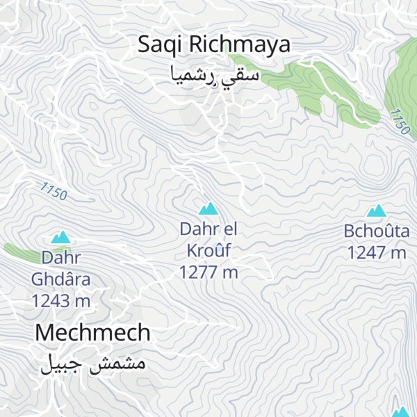 Map of Dahr el Kroûf