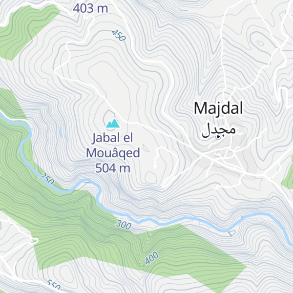 Map of Jabal el Majdel