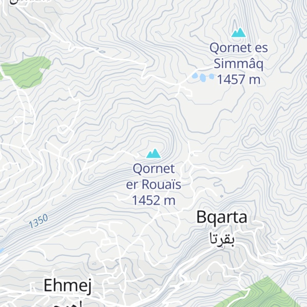 Map of Qornet er Rouaïs