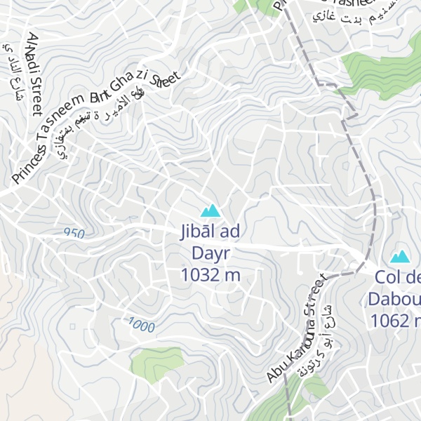 Map of Jibāl ad Dayr
