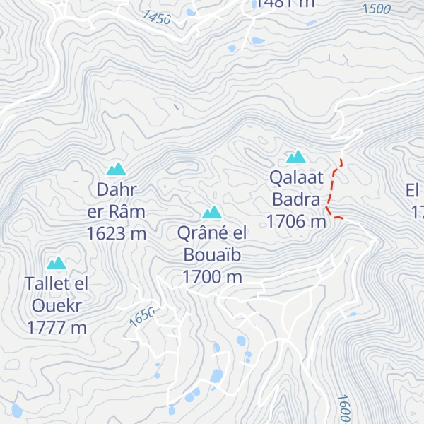 Map of Qrâné el Bouaïb
